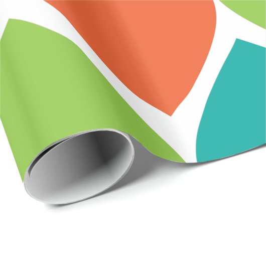 Rainbow Valentine Hearts Gift Wrap Paper Geschenkpapier (Rolleneckpunkt)