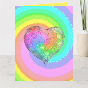 Rainbow Valentine Karte
