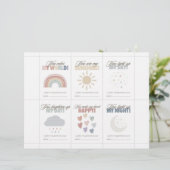 Rainbow Valentine’s Day Cards for Kids Classroom Briefbogen (Stehend Vorderseite)