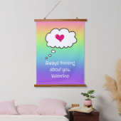 Rainbow Valentine Tapestry Wandteppich Mit Holzrahmen (Schlafzimmer)