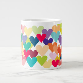 Rainbow Valentins Herz Jumbo-Tasse