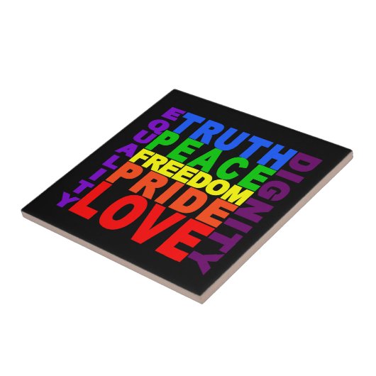 Rainbow Values-Fliese Fliese (Seite)