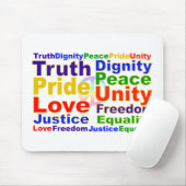 Rainbow Values Mousepad (Mit Mouse)