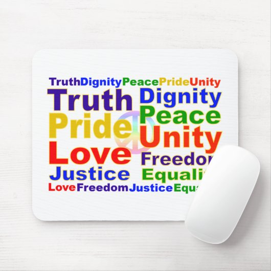 Rainbow Values Mousepad (Mit Mouse)