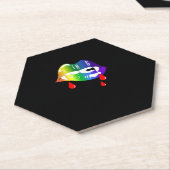 Rainbow Vampire Lips Biting - LGBT Pride T - Shirt Untersetzer (angewinkelt)