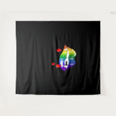 Rainbow Vampire Lips Biting - LGBT Pride T - Shirt Wandteppich (Vorderseite (Horizontal))