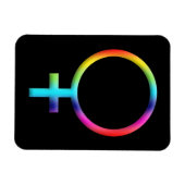 Rainbow Venus Symbol Astrologie Zodiac Planet Zeic Magnet (Horizontal)