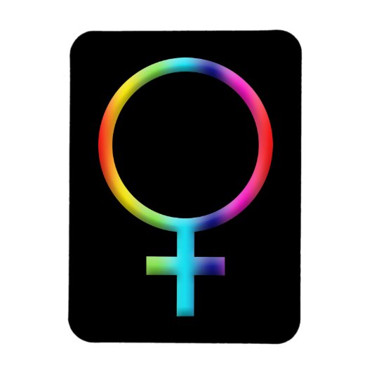 Rainbow Venus Symbol Astrologie Zodiac Planet Zeic Magnet (Vertikal)