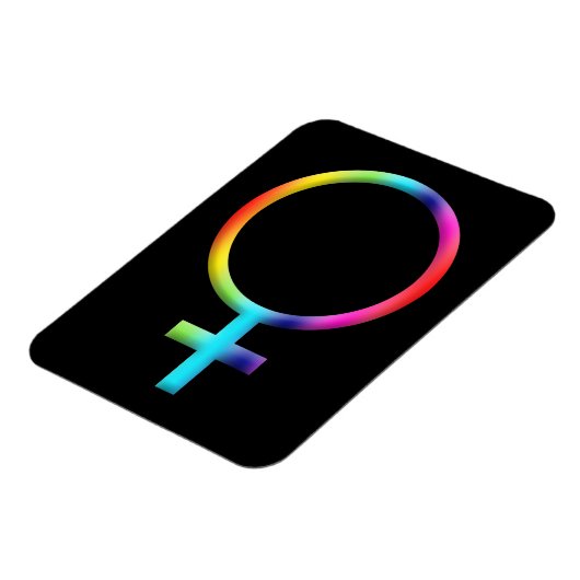 Rainbow Venus Symbol Astrologie Zodiac Planet Zeic Magnet (Linke Seite)