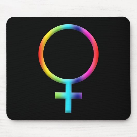 Rainbow Venus Symbol Astrologie Zodiac Planet Zeic Mousepad (Vorne)