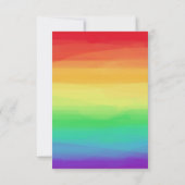 Rainbow Venus Symbols Lesbian Wedding RSVP Karte (Rückseite)