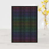 Rainbow Verlobung Glückwunschs Card für Schwule Karte (Gelbe Blume)