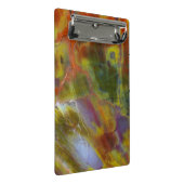 Rainbow-versteinertes Holz Mini Klemmbrett (Schrägansicht)