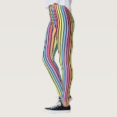 Rainbow Vertical Stripes Pastellfarben Leggings (Links)