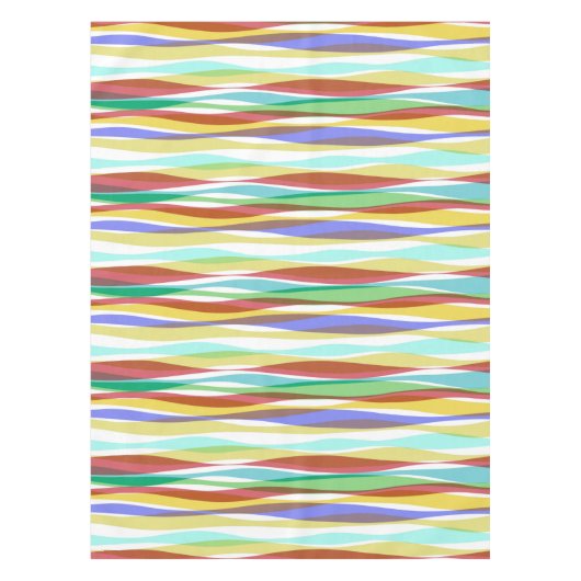 Rainbow Vertical Stripes Pastellfarben Tischdecke (Vorderseite)