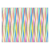 Rainbow Vertical Stripes Pastellfarben Tischdecke (Vorderseite (Horizontal))