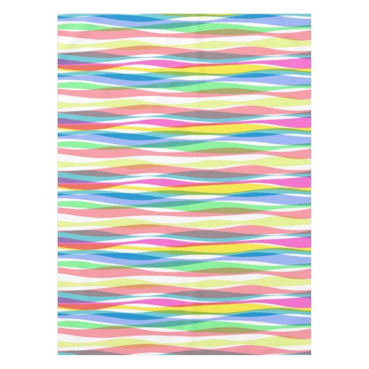 Rainbow Vertical Stripes Pastellfarben Tischdecke (Vorderseite)