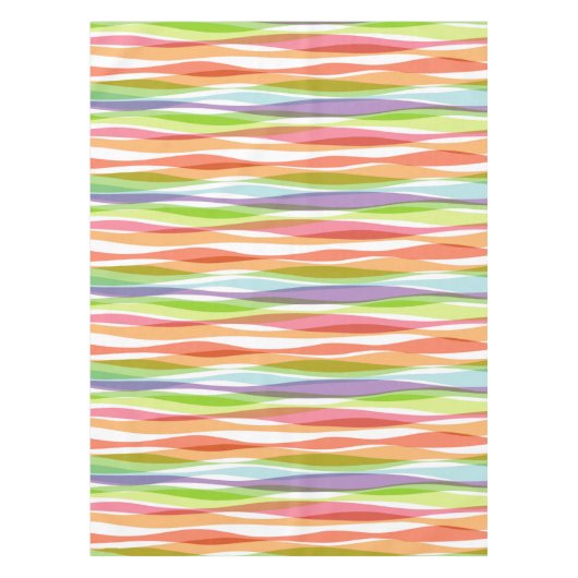 Rainbow Vertical Stripes Pastellfarben Tischdecke (Vorderseite)