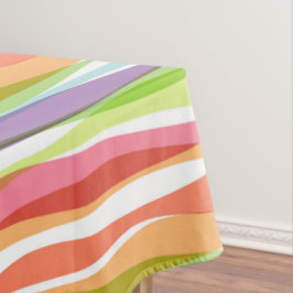 Rainbow Vertical Stripes Pastellfarben Tischdecke