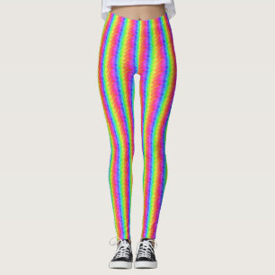 Rainbow-Vertikal-Streifen - Multiprint-Leggings Leggings