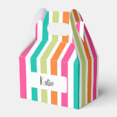 Rainbow-vertikale Streifen farbenfroh Retro-Multic Geschenkschachtel (Rückseite)