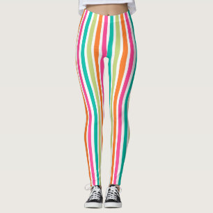 Rainbow-vertikale Streifen farbenfroh Retro-Multic Leggings