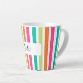 Rainbow-vertikale Streifen farbenfroh Retro-Multic Milchtasse (Rechte Ecke)