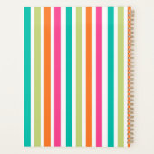 Rainbow-vertikale Streifen farbenfroh Retro-Multic Planer (Rückseite)