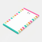 Rainbow-vertikale Streifen farbenfroh Retro-Multic Post-it Klebezettel (angewinkelt)