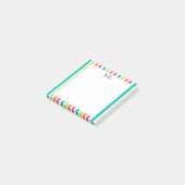 Rainbow-vertikale Streifen farbenfroh Retro-Multic Post-it Klebezettel (angewinkelt)