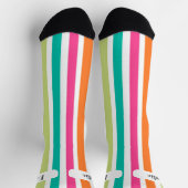 Rainbow-vertikale Streifen farbenfroh Retro-Multic Socken (Oben)
