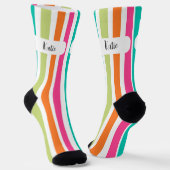 Rainbow-vertikale Streifen farbenfroh Retro-Multic Socken (Gewinkelt)