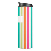 Rainbow-vertikale Streifen farbenfroh Retro-Multic Thermosbecher (Nach rechts gedreht)