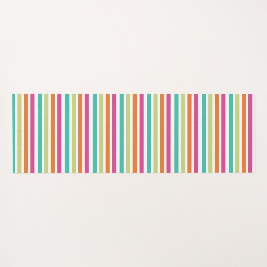 Rainbow-vertikale Streifen farbenfroh Retro-Multic Yogamatte (Rückseite (Horizontal))