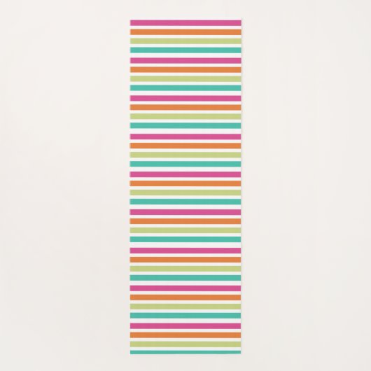 Rainbow-vertikale Streifen farbenfroh Retro-Multic Yogamatte (Rückseite)