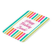 Rainbow vertikale Streifen farbenfrohe Retro Magnet (Linke Seite)