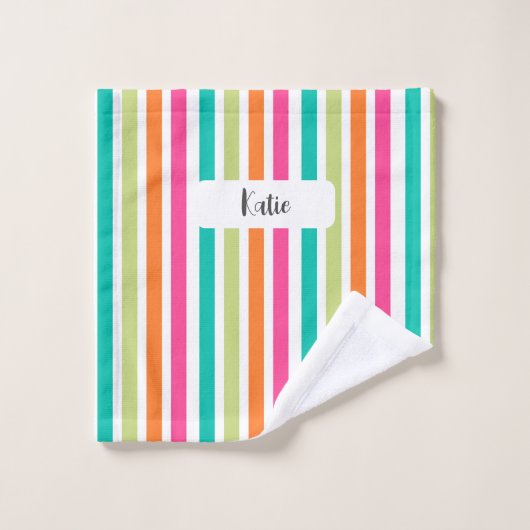 Rainbow vertikale Streifen farbenfrohe Retro Waschlappen (Waschlappen)
