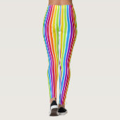 Rainbow Vertikale Streifen hell farbig Leggings (Rückseite)