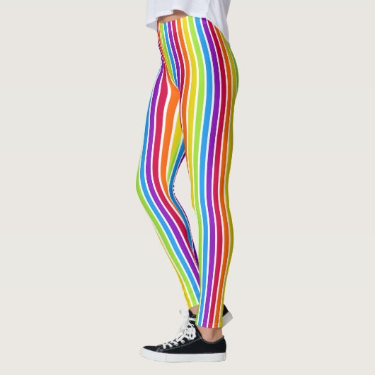 Rainbow Vertikale Streifen hell farbig Leggings (Links)
