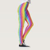 Rainbow Vertikale Streifen hell farbig Leggings (Rechts)