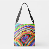 "Rainbow Vibes" Abstract Shoulder Bag Tragetaschen Mit Langen Trägern (Vorderseite)