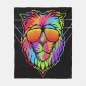 Rainbow Vibes Lion Fleecedecke (Vorderseite)