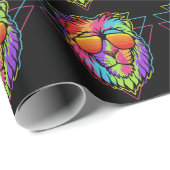 Rainbow Vibes Lion Geschenkpapier (Rolleneckpunkt)