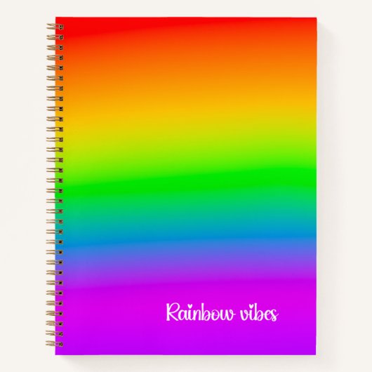 Rainbow Vibes Notebook Notizblock (Vorderseite)