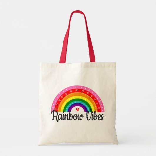Rainbow Vibes Tragetasche (Rückseite)