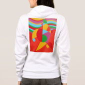 Rainbow Vibes White Women's Hoodie (Rückseite)