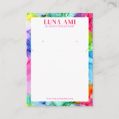 Rainbow Vibranry Jewelry Necklace Earring Display Visitenkarte (Vorderseite)