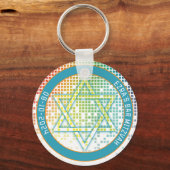 Rainbow Video Game Gamer Bar Mitzvah Schlüsselanhänger (Rückseite)