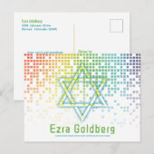 Rainbow Video Game Gamer Bar Mitzvah Vielen Dank Postkarte (Vorne/Hinten)