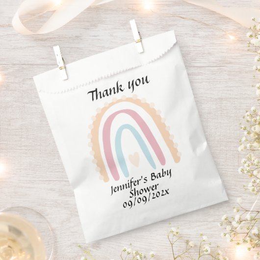 Rainbow Vielen Dank Baby Dusche Geschenktütchen (Ausgeschnitten)